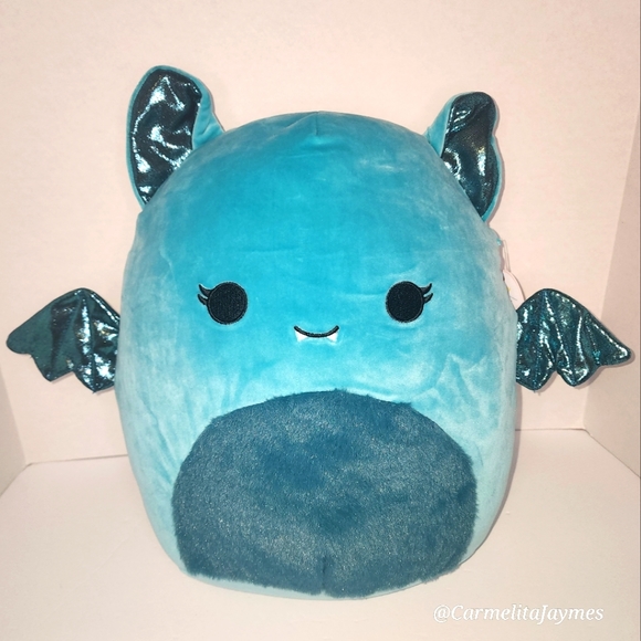 🎃 LUCASTA 🦇 Teal Blue Bat Halloween 2023 Original Squishmallow ☆》NWT《☆ - Picture 1 of 7